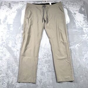 Anetik Analog Tech Pants Mens 38 Beige Ultra Lightweight Drawstring Chino